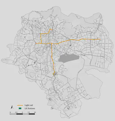 The light rail system in Addis Ababa, Ethiopia